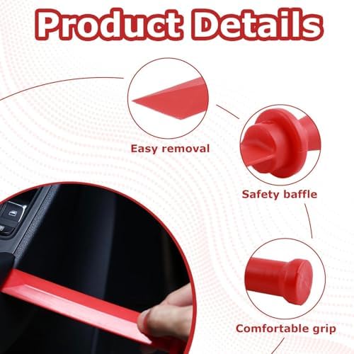 4 Pcs Plastic Chisel Scraper, Auto Paint Scraper Remover Tool Kit - Image 3