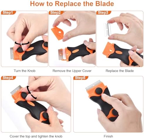 2 Pack Razor Blade Scraper Tool, 2-in-1 Razor Scraper - Image 7