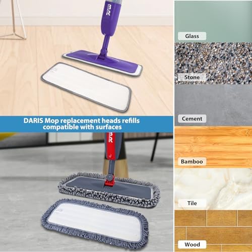 6pcs Microfiber Spray Mop Replacement Heads Flat Reusable Mop Pads - Image 6