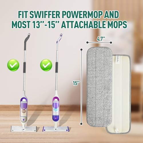 8 Pack Microfiber Spray Mop Replacement Pads - Image 4