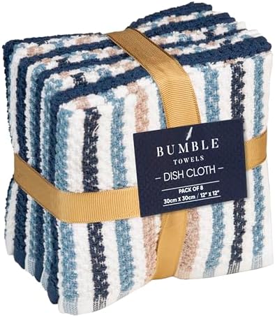 Bumble Dish Cloths 8-Pack, Cotton Kitchen Towels - Image 3