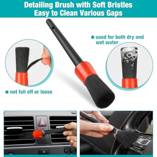 Luscinum Car Interior Duster Detailing Cleaning Gel Brushes Kit - Image 5