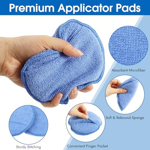 10 Pack Wax Applicator Pads Microfiber - Image 3