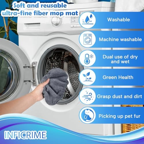 6 Pack Reusable Microfiber Mop Pads - Image 6