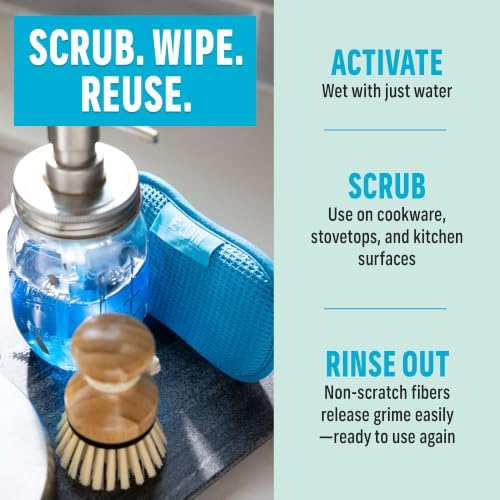 E-Cloth Washing Up Pad, Premium Microfiber Non-Scratch Kitchen Dish Scrubber - Image 6