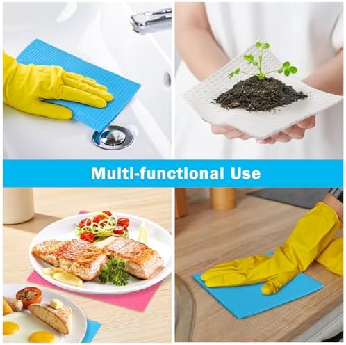 HOMEXCEL Swedish Dishcloths for Kitchen, 20 Pack Reusable Sponge Dish Cloth for - Image 6
