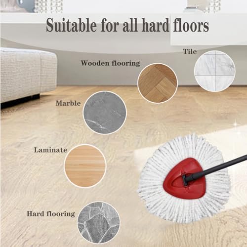 4 Pack Mop Replacement Heads for O-Ceda Mop Replace Head Spin Mop Heads - Image 5