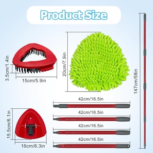 Mop Handle, Chenille Duster & Mop Brush - Image 3