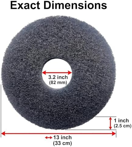 13" Heavy Duty Floor Maintenance Scrub Pads 2 Pack, Wet Stripping Deep Cleaning - Image 3