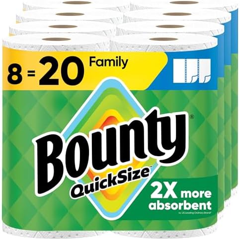 Bounty Quick Size Paper Towels, 8 Family Rolls by Bounty