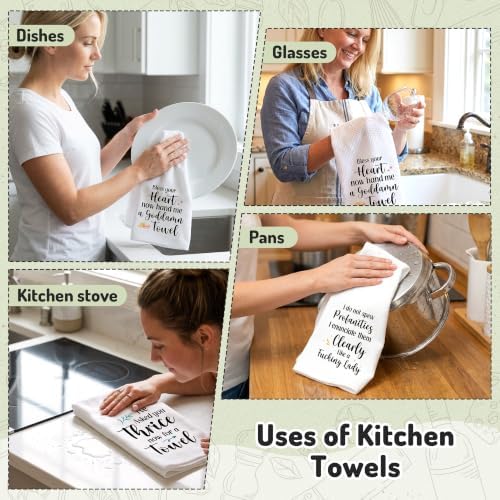 R HORSE 5 Pack Funny Adult Sarcasm Kitchen Dish Towels - Image 6