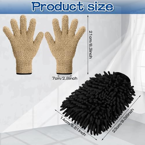 Potchen 6 Pcs Microfiber Dusting Mitt Glove - Image 2