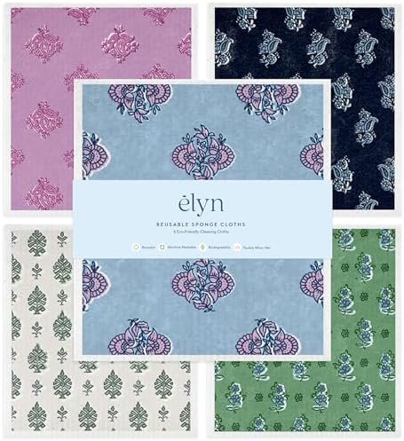 ELYN Swedish Dishcloths, Reusable & Washable Sponge Cloths, Absorbent Cleaning by ELYN