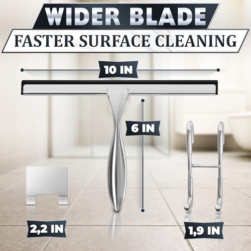 Shower Door Squeegee with Hook - Image 2