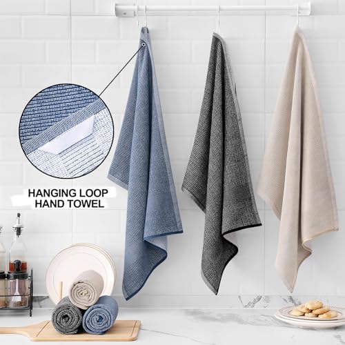 Homaxy 380 GSM Cotton Premium Kitchen Towels 6 Pack - Image 3