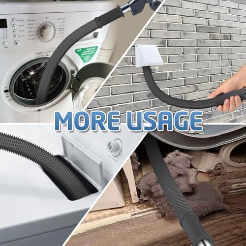 PetOde 2Pcs Dryer Vent Cleaner Kit Universal Vacuum Hose Attachment & Brush - Image 4