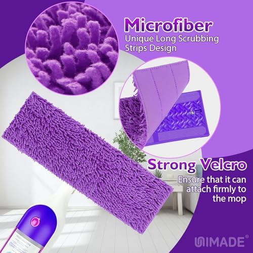 UNIMADE Reusable Mop Pads for Swiffer PowerMop, 8 Pack Microfiber Refill - Image 2