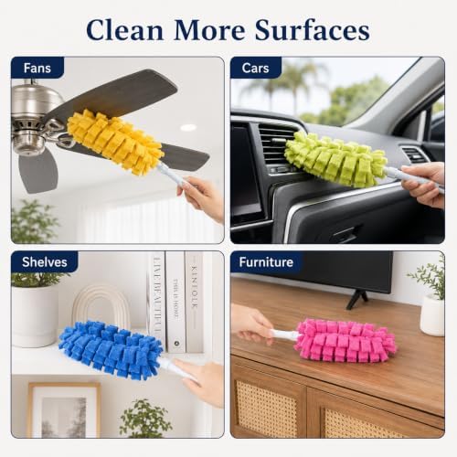 10 Pack Duster Refills with 2 Dusting Wands Reusable Pads - Image 3