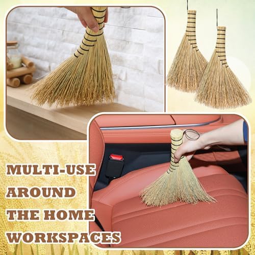 Suclain 2 Pack Corn Whisk Brooms, 12 Inch Small Hand Brooms - Image 5