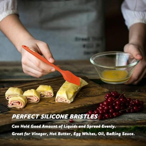 Walfos 600℉ Heat Resistasnt Pastry Brushes, BPA Free Silicone Basting Brush - Image 2