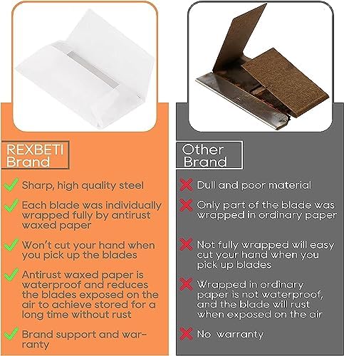 REXBETI 800 Pack Single Edge Razor Blades, Industrial Scraper Razor Blades - Image 7