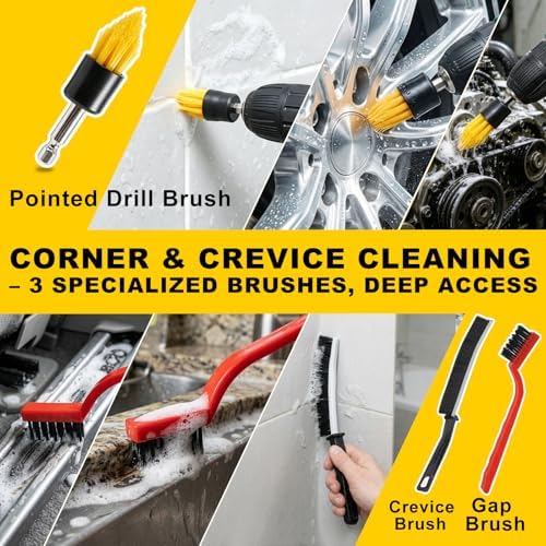 23Pcs Drill Brush Attachments, Power Scrubber Brushes - Image 5