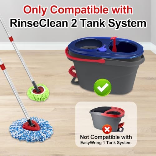 Mop Replace Head Spin Mop Handle and Base Replacement - Image 2