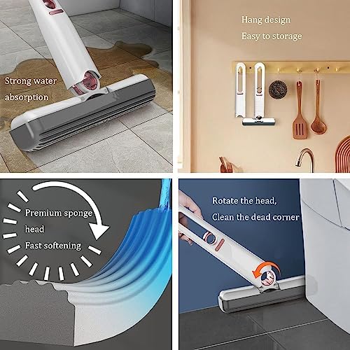 Portable Mini Mop, Self-Squeeze Sponge Mops, Lazy Hand-Free Household Mini - Image 7