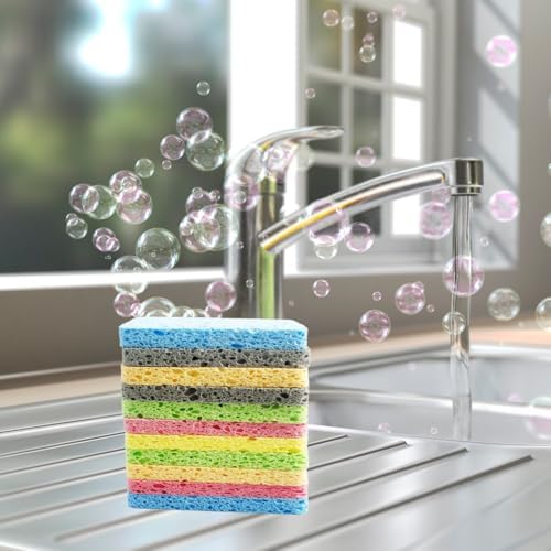 12PCS Cleaning Sponge, Kitchen DishSponge, Cleaning Scrub Sponge - Image 5