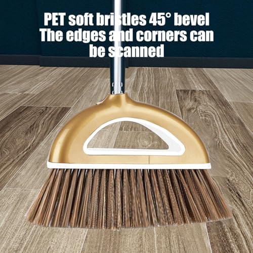 Broom and Dustpan Combo Set, Stand Up Dust Pan and Brush Set - Image 5