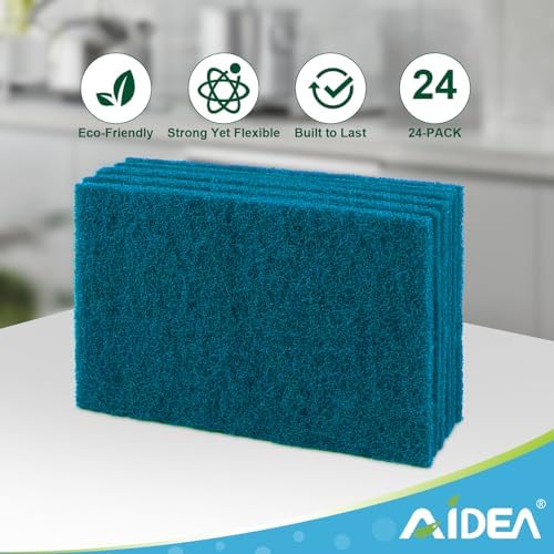 AIDEA Non-Scratch Scouring Pads 24PK, Dish Scrubber Pads, 5.5in*3.5in - Image 6