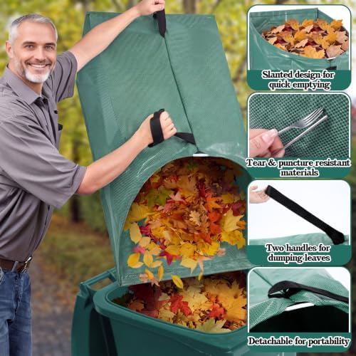 Fourluoo 2 Pcs 72 Gallon Leaf Collector - Image 6