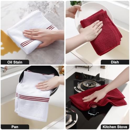 Homaxy Dual Design Cotton Kitchen Towels - Image 5