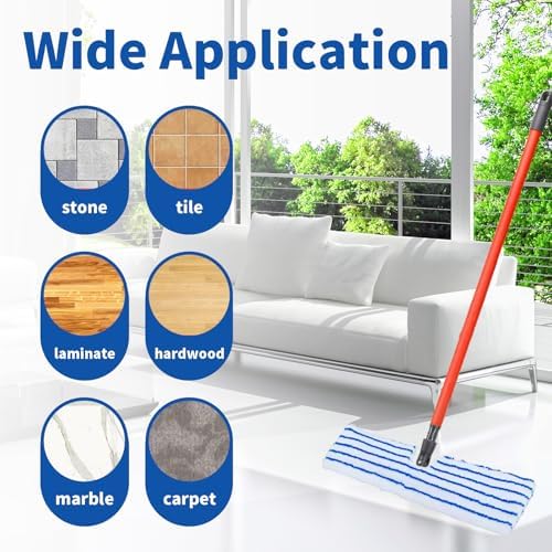 4 Pack Microfiber Mop Pads for O Cedar Mop Replace Head, Reusable Mop Cover - Image 6