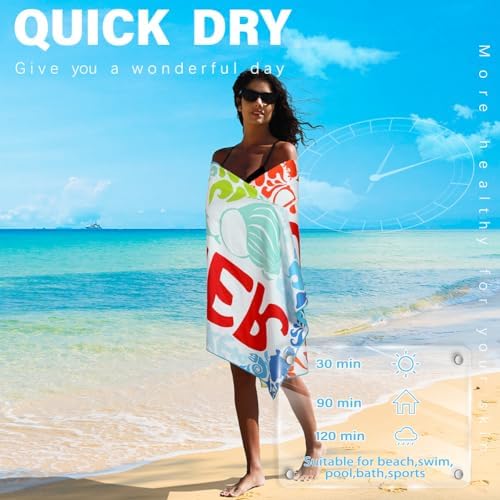 Widdonen Microfiber Beach Towel, Compact 4 Pack-71x32 Inch - Image 5