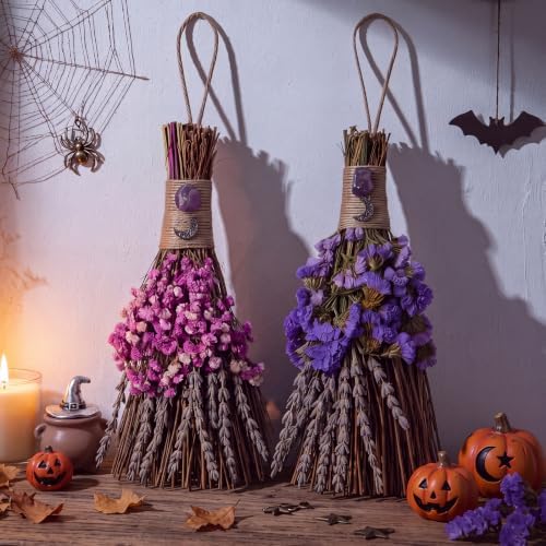 Hotop 2 Pack Scented Cinnamon Brooms Mini Witch Brooms 9x4 Inch by Hotop
