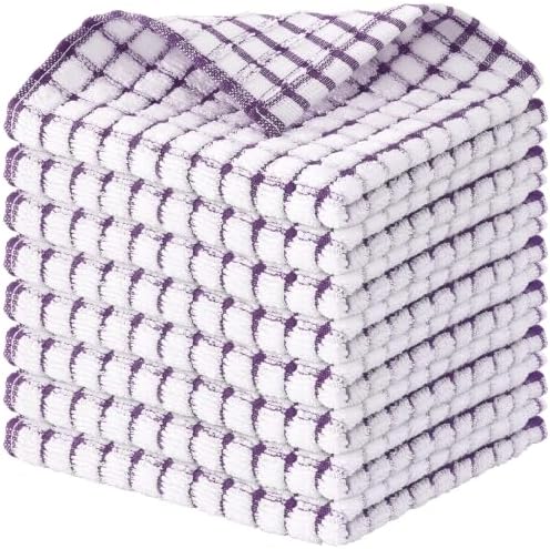 Kitinjoy Cotton 8 Pack Terry Kitchen Dish Cloths by Kitinjoy