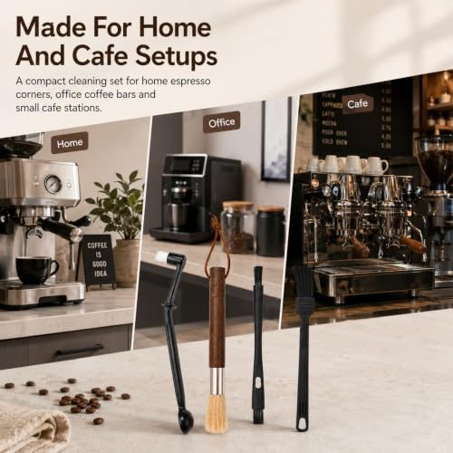 4 Pack Coffee Grinder Cleaning Brush, Professional Espresso Machine Cleaning - Image 7