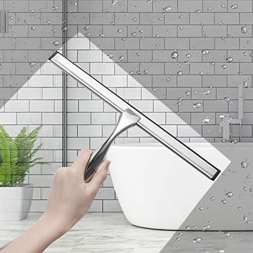 Simtive 14-Inch Shower Squeegee Set, Includes Shower Door Hook and Adhesive Hook - Image 3