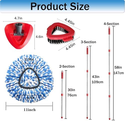 Spin Mop Replace Heads for O Cedar Rinse Clean 2 Tank System, Spin Mop - Image 2