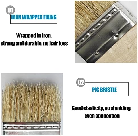 Wooden Handled Hog Bristle Radiator Right Angle Bend Paint Brush - Image 3