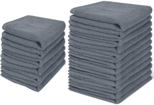 18 Pack Washcloths, 100% Cotton Wash Cloths, 12x12 Inch by ZHAYAO