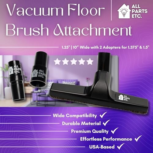 1.25" Vacuum Floor Brush Attachment – 10” Wide Soft Bristles - Image 2