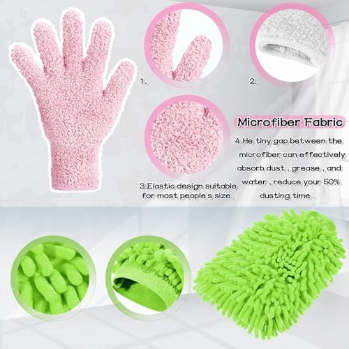 Potchen 6 Pcs Microfiber Dusting Mitt Glove - Image 4