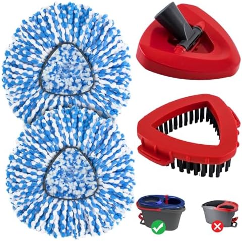 Mop Replacement Heads for O Cedar RinseClean 2 Tank System, 2 Microfiber Mop by Heuihm