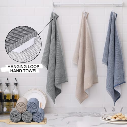 Homaxy 380 GSM Cotton Premium Kitchen Towels 6 Pack - Image 3