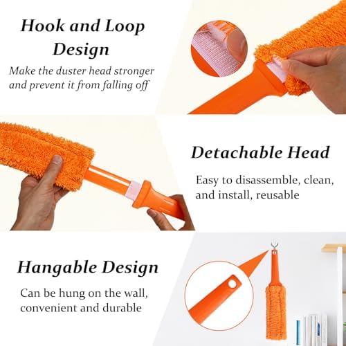 4 Pack 15 inch Reuseable Microfiber Feather Duster, Blind Duster, Gap Duster - Image 3