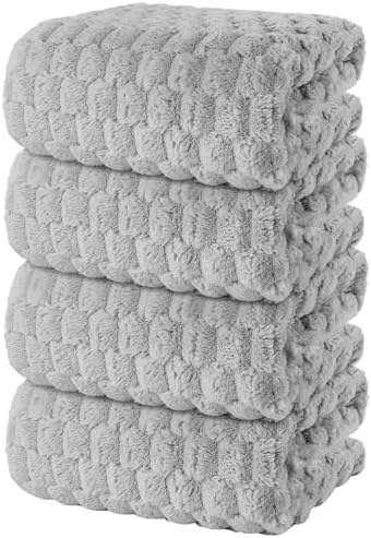 4 Pack Microfiber Bath Towels Large, Super Absorbent, Quick Dry, Plush and by meishiqi