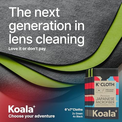 Koala Lens Cleaning Cloth | Japanese Microfiber | Black & Green - Image 6