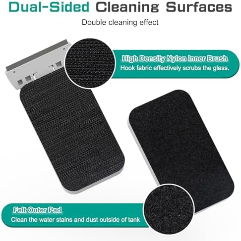 AQQA Aquarium Glass Cleaner, Double-Side Algae Scraper - Image 4